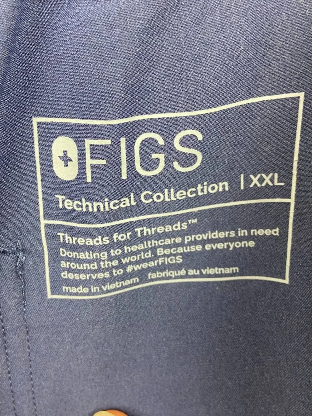 FIGS Mens Techincal Collection Navy Blue Srub Pants XXL Style Pisco Style FM4500
